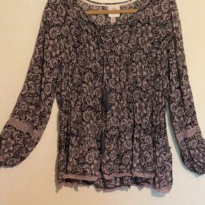 Knox Rose BoHo Floral Flowy Top